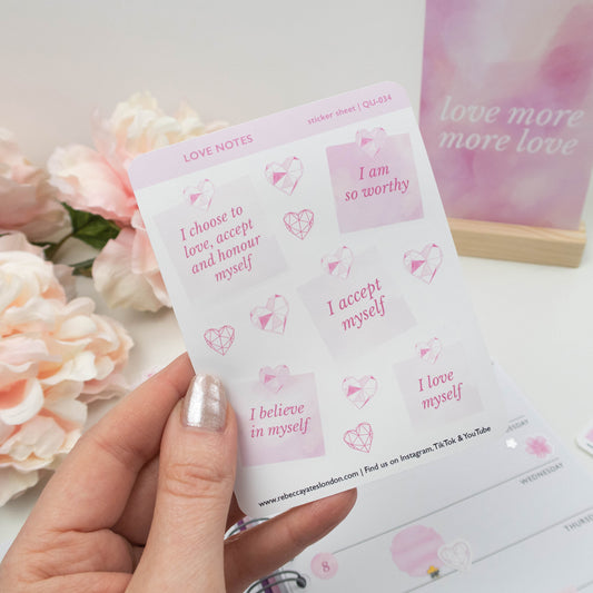 LOVE NOTES - PLANNER STICKER SHEET