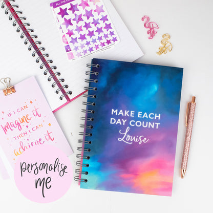 MAKE EACH DAY COUNT - LUXE PERSONALISED NOTEBOOK