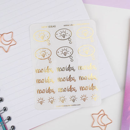 NEW IDEAS - FOILED STICKER SHEET