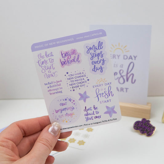 MAGIC OF NEW BEGINNINGS - PLANNER STICKER SHEET