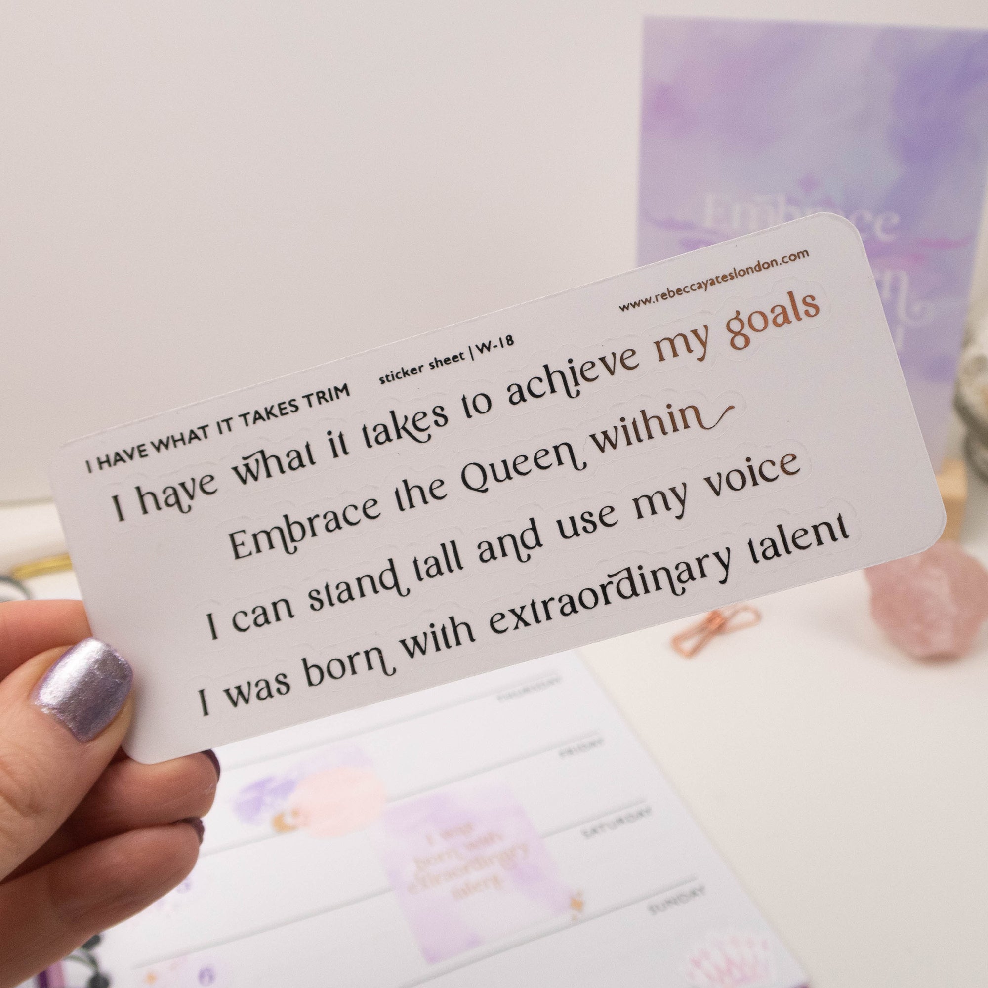 I HAVE WHAT IT TAKES TRIM - FOILED PLANNER STICKERS - Rebecca Yates