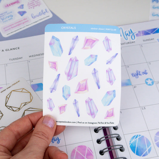 CRYSTALS - PLANNER STICKER SHEET