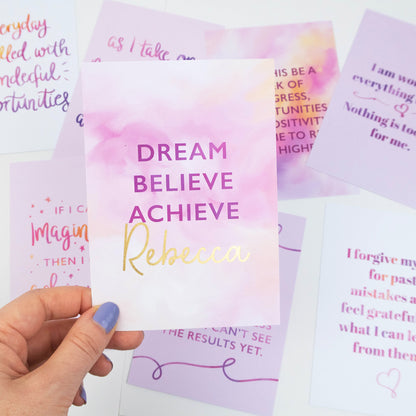 DREAM, BELIEVE, ACHIEVE INSPIRATIONAL POSTCARD SET