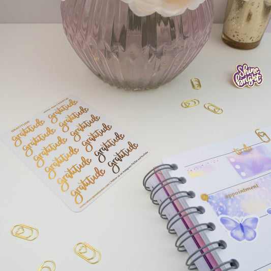 GRATITUDE - FOILED STICKERS