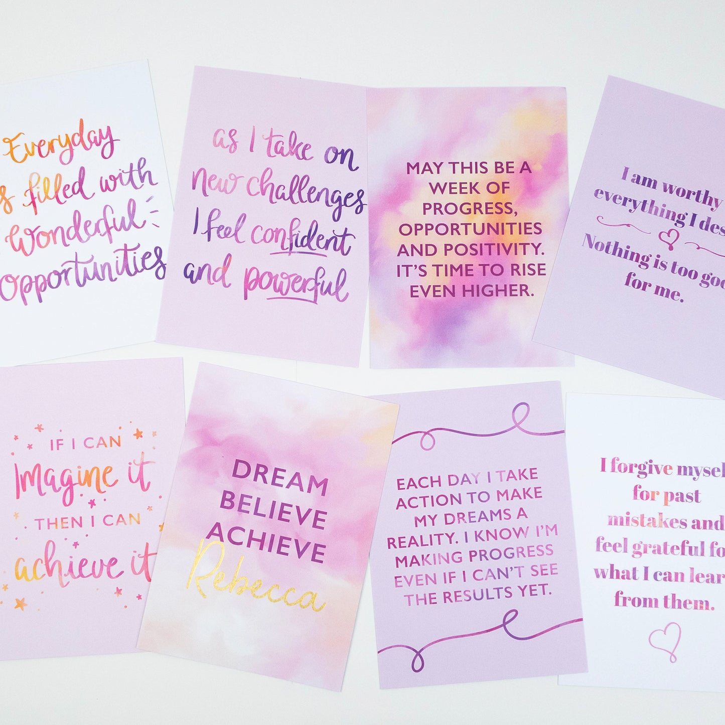 DREAM, BELIEVE, ACHIEVE INSPIRATIONAL POSTCARD SET